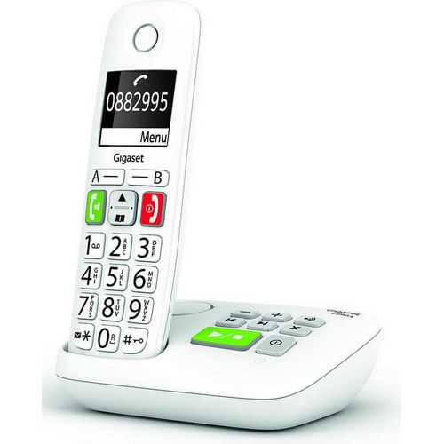 Weißes dect-schnurlostelefon mit anrufbeantworter Gigaset E290A