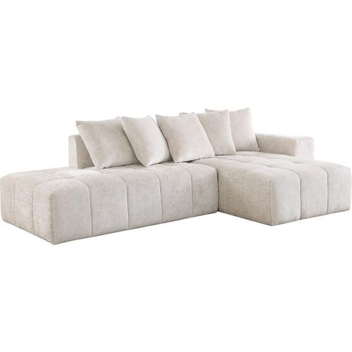 Ecksofa Haussmann" aus Chenille-Stoff "Haussmann" 3-Sitzer - Beige