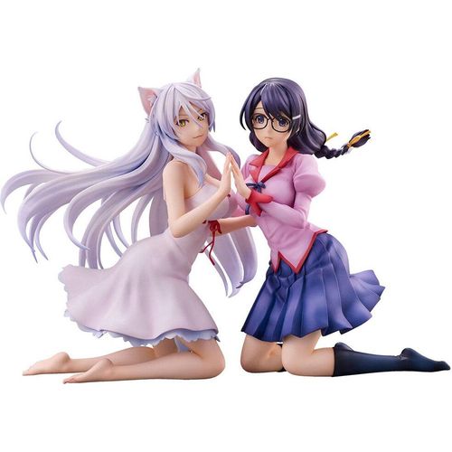 Nekomonogatari Monogatari Series PVC Statuen Tsubasa Hanekawa Set 19 cm