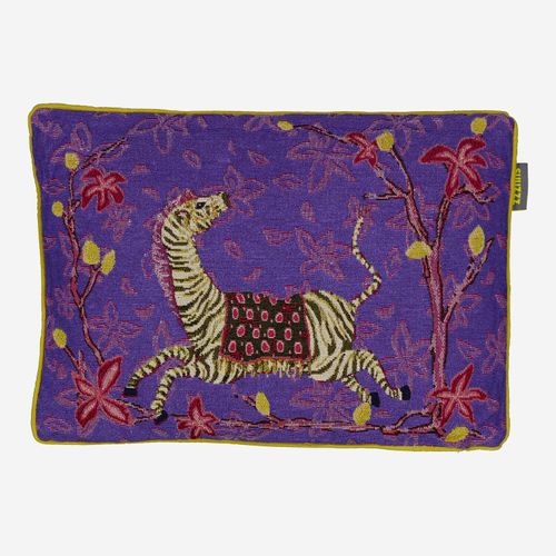 Violettes rechteckiges Kissen 35x50cm