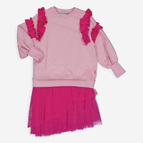 Rosa-dunkelrosafarbenes Kleid mit Fleecefutter Image