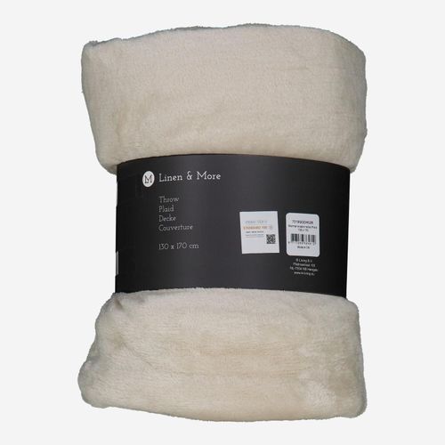 Beigefarbene Decke 130x170cm