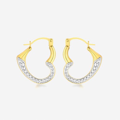 Creolen aus 375er Gold in Herzform