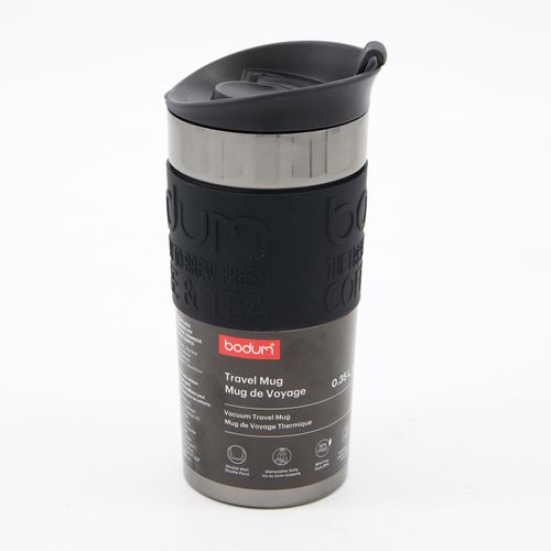 Schwarzer Reise-Thermobecher 0,35l