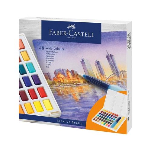 Faber-Castell Aquarellfarben in Näpfchen 48er Etui