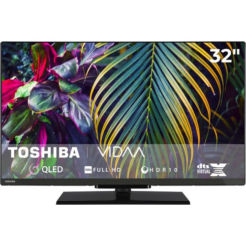Toshiba QLED Fernseher 32 Zoll Smart TV VIDAA Full HD Fernseher HDR Smart TV mit Triple-Tuner