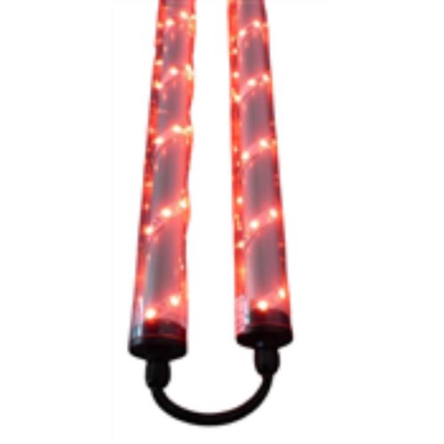 8132 Gabionen Leuchte LED 230 Volt 360 Grad 2 x 0,9 m ROT