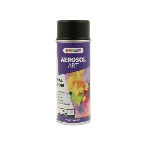 Buntlackspray AEROSOL Art tiefschwarz seidenmatt RAL 9005 400 ml Spraydose ; European Aerosols (655814)