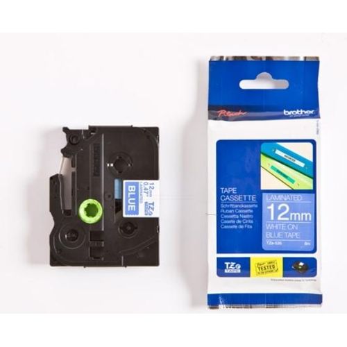 Bruder - Labele Bruder Tze -535 12mmx8m Blau/Weiß | 1 Stück | 25 Stücke