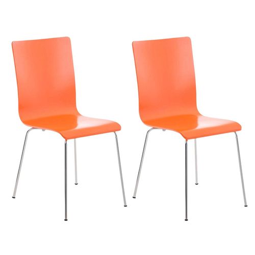 2er Set Besucherstuhl HLO-CP1 orange