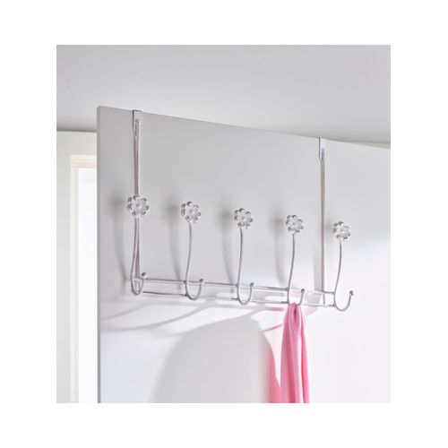 Hakenleiste, weiß, B:43cm H:33cm T:9cm, Metall, Hakenleisten