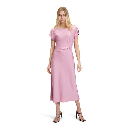 Abendkleid VERA MONT "Damen in 7/8 Länge", Damen, Gr. 38, Normalgrößen, rosa (peony blush), Satin, Obermaterial: 100% Polyester; Futter: 100% Polyester, festlich, figurumspielend kurz, Rundhals, Kleider Abendkleid, Gerafft