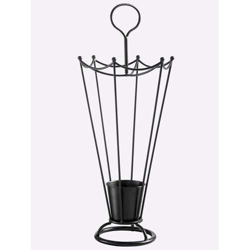 Schirmständer HEINE HOME, schwarz, B:33,5cm H:79cm T:33,5cm, Metall, Regenschirmständer, Schirmständer