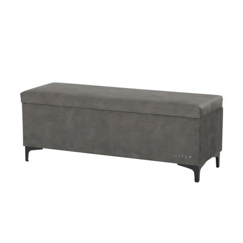 Jette Home Bettbank mit Stauraum Jette Patch - grau - Materialmix - 122 cm - 47 cm - cm 42,0 - Möbel Kraft