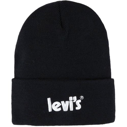 Beanie LEVI'S KIDS "LAN POSTER LOGO BEANIE", Jungen, schwarz, Kunstfaser, Mützen Beanie, UNISEX