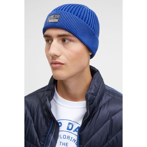 Strickmütze CAMP DAVID, Damen, Gr. onesize, blau, Baumwolle, unifarben, Mützen Strickmütze, aus Baumwolle