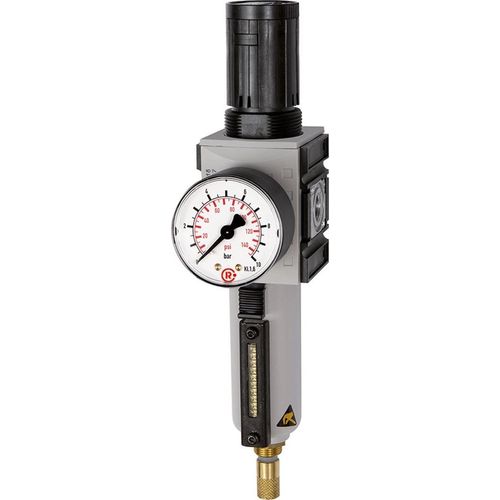 Riegler Filterregler »FUTURA«, MB, SR, Mano, BG 4, G 1, 0,5-10 bar, VA