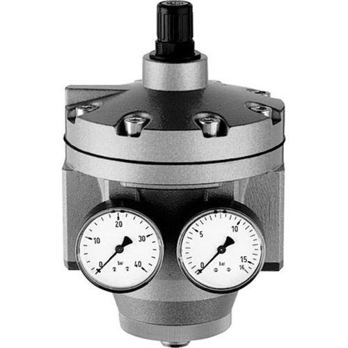 Riegler Hochleistungsdruckregler mit 2 Manometern, G 1 1/2, 0,5 - 16 bar