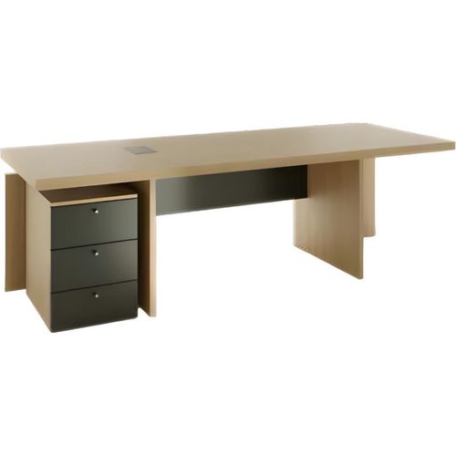 Moderner Bürotisch Brauner Schreibtisch Holzmöbel Arbeitsumgebung Tisch