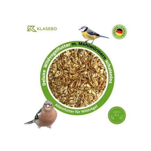 KLASEBO 20 kg Vogelfutter für Wildvögel Deluxe, Streufutte, Fettfutter, Wildvogelfutter