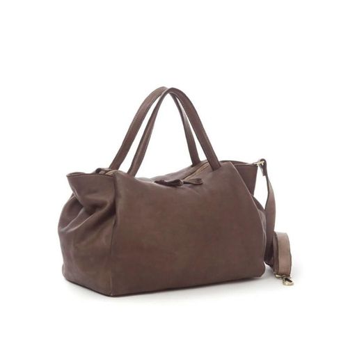 BZNA Handtasche Diana taupe Designer Schultertasche Tasche Ledertasche