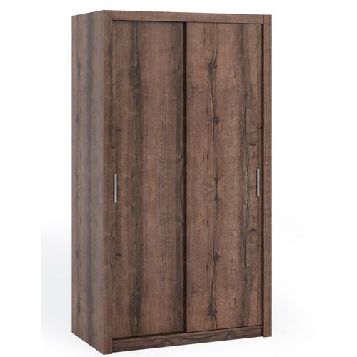 Schwebetürenschrank BONO 120cm Eiche monastery Schiebeschrank mit zwei Kleiderstangen