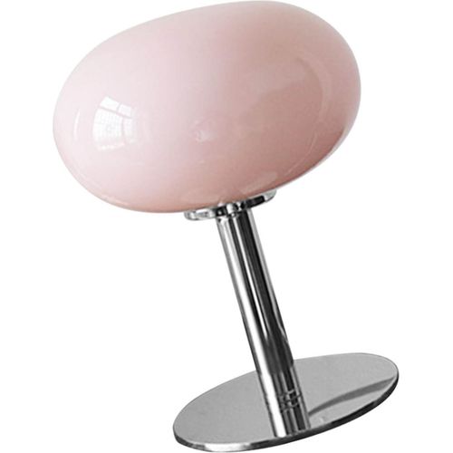 Nachttischlampe Eisenbasis Niedliche Form Einfache Moderne Elegante Nachttischlampe für Zuhause Knopfschalter Rosa