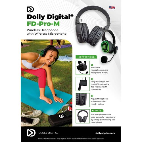Kabelloser Kopfhörer FD-Pro-M mit drahtlosem Kopfmikrofon