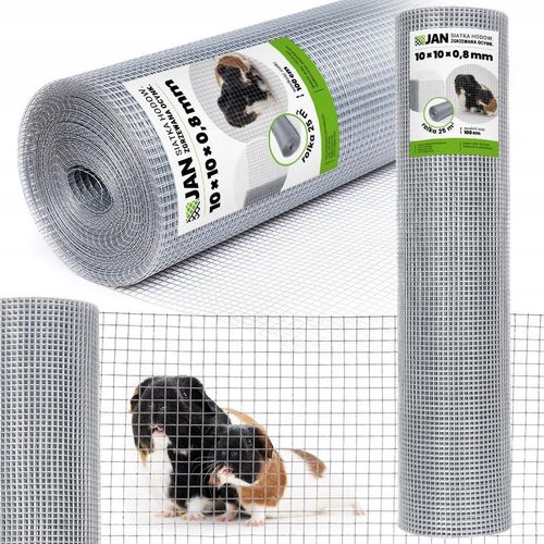 Volierendraht Knotengeflechtzaun - 25m2 - Verzinkt - 10 X 10 Mm Knotengeflechtzaun