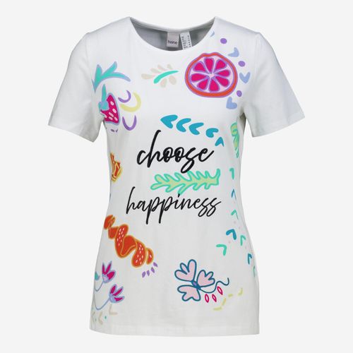 Weißes T-Shirt mit Fruchtmuster