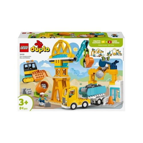 LEGO DUPLO 10476 Baustelle mit Baufahrzeugen - 3-in-1-Set