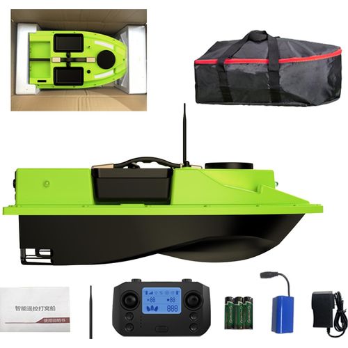 2 kg Tragkraft, 500 m Reichweite, ferngesteuertes Köderboot, 99 GPS-Wegpunkte, 4 Köderbehälter, GPS-Köderboot