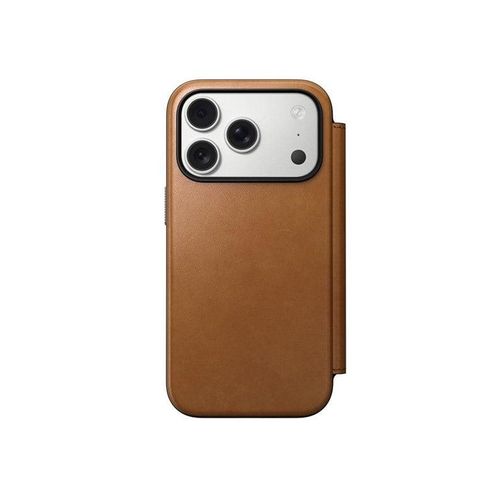 Nomad Modern Leather Folio english tan - iPhone 17 Pro