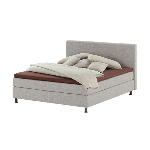Wohnwert Boxspringbett - grau - Materialmix - 140 cm - 112 cm - Möbel Kraft