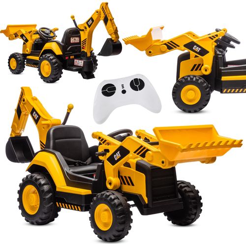 Rutscher Rutschauto Rutschfahrzeug kinderauto elektroauto mit Elektroantrieb Bagger MP3 CAT gelb Sun Baby