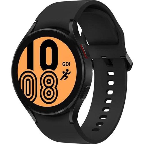 Samsung Galaxy Watch4, Runde LTE Smartwatch, Wear OS, Fitnessuhr, Fitness-Tracker, 44 mm, Schwarz (Deutsche Version)