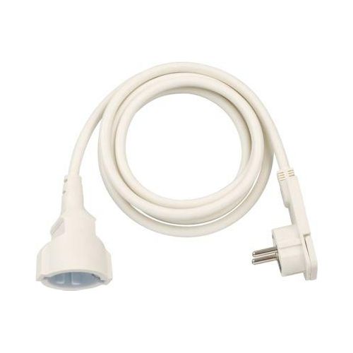 Brennenstuhl Verlängerungskabel 2m, Flachstecker, Berührungsschutz, Kindersicherung, Innenbereich, IP20, weiß