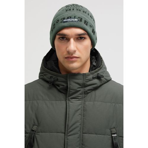 Strickmütze CAMP DAVID, Damen, Gr. onesize, schwarz forest, Baumwolle, bedruckt, Mützen Strickmütze, aus Baumwolle