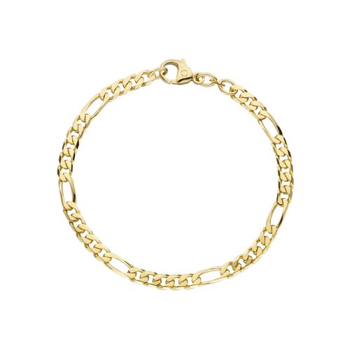 Goldarmband JOBO, gelb (gelbgold 585), Armbänder, Damen, 18,7cm, Gelbgold 585, Goldarmband, Figaroarmband 585 Gold massiv