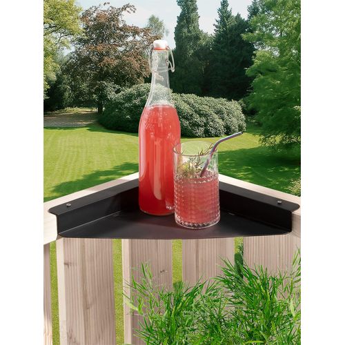 Eckregal HEINE HOME, schwarz, B:45cm H:3,5cm T:24cm, Kunststoff, Regale, Eckregal