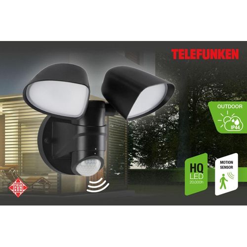LED Außen-Wandleuchte TELEFUNKEN "BILBAO", schwarz, Leuchten, LED Außenwandleuchte