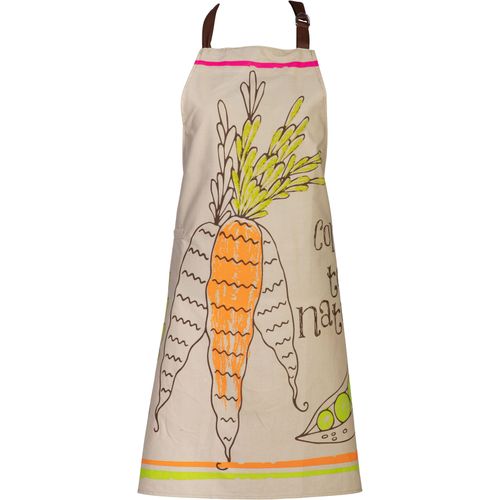 Kochschürze STUCO "Veggies", bunt (natur, bunt), B:80cm L:85cm, Baumwolle, Schürzen, Kochschürze
