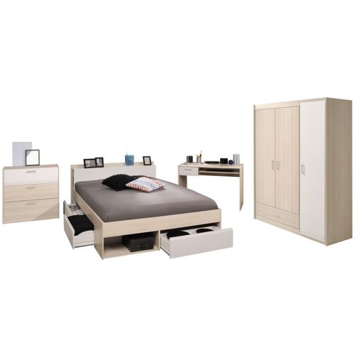 4-teiliges Jugendzimmer-Set MOST 75 - Akazie-weiß - 140x200 cm Image