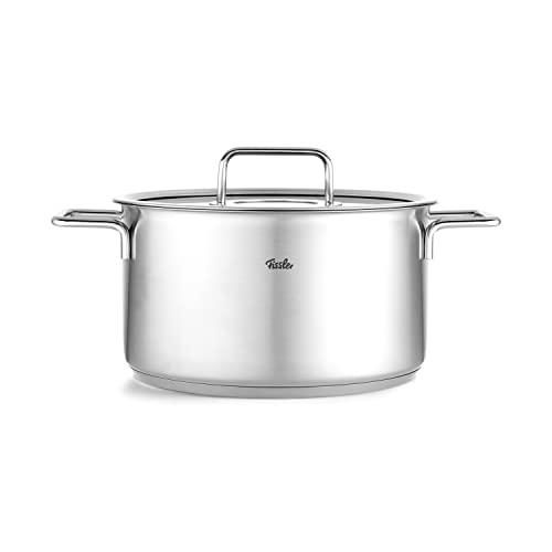Kochtopf FISSLER "Fissler Pure Collection", silber (silberfarben), B:26cm H:18cm L:35cm Ø:24cm, Töpfe, Kochtopf, Made in Germany