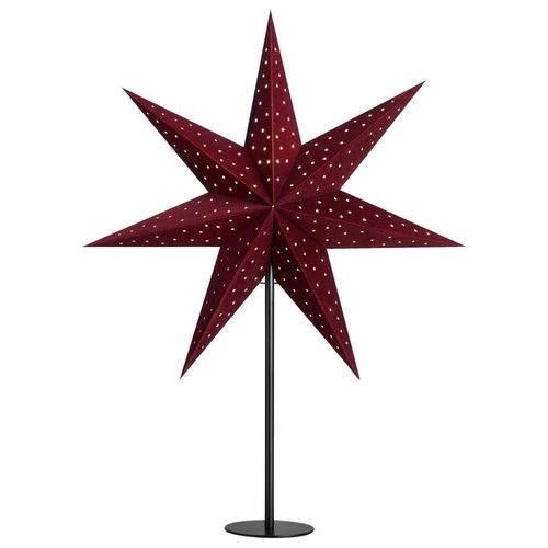 Markslöjd Dekostern Clara , Rot , Metall, Papier , Stern , Stern , 45x65x20 cm , stehend, zum Stellen , Dekoration, Weihnachtsdekoration, Adventssterne