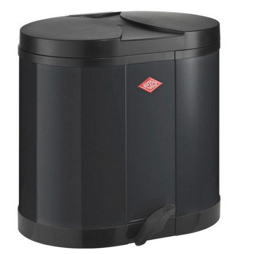 Wesco Abfallsammler Ökosammler 170, Schwarz, Kunststoff, 2X15 L, 45x43x36 cm, Made in Germany, Küchen, Küchenausstattung, Mülleimer