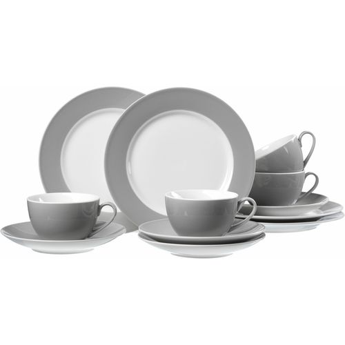 Kaffeeservice RITZENHOFF & BREKER "Geschirr-Set, Service", grau, 12 Stk., Porzellan, Geschirr-Sets, Kaffeeservice, 12 Teile, für 4 Personen