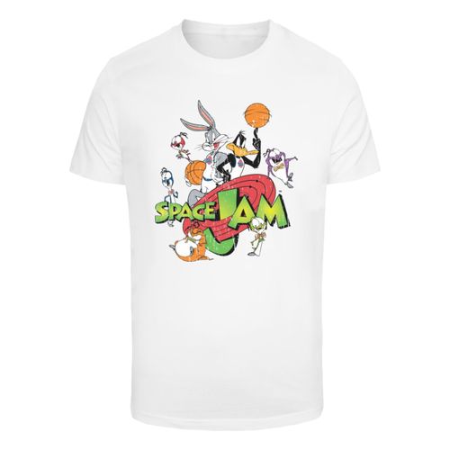 T-Shirt MERCHCODE "Merchcode Space Jam Team Tee", Damen, Gr. S, weiß, 100% Baumwolle, bedruckt, normal, Rundhals, Shirts T-Shirt