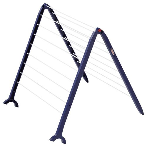 Leifheit Standtrockner Pegasus Bath110, Blau, Weiß, Metall, Kunststoff, 67x66.5x69 cm, klappbar, platzsparend, rostfrei, Haushaltsreinigung, Wäschepflege, Wäscheständer