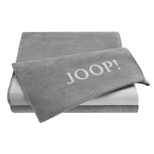 Joop! Plaid , Grau, Weiss , Textil , Uni , 150x200 cm , Textiles Vertrauen - Oeko-Tex® , Kettelrand, Double face , Heimtextilien, Wohntextilien, Decken, Plaids